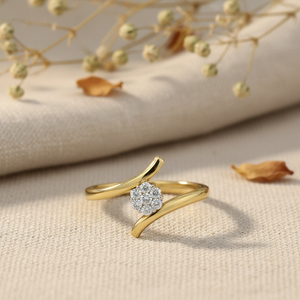 Anillo de Oro Amarillo de 10K con Halo de Diamantes Cultivados en Laboratorio, Joyería de Compromiso y Boda para Mujer - Regalo de Aniversario - Product Image 6