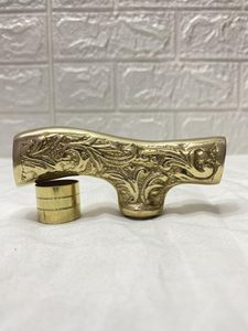Brass T-Head Handle Polish Brass 5 Inch Luxury Simple for Walking <b>Cane</b> Decorative <b>Cane</b> Knob <b>Garden</b> Camping Agriculture Outdoor - Product Image 4