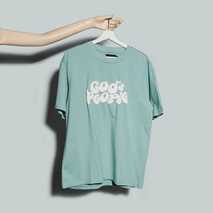 T-shirt vierge 100 % coton à col rond pour homme, personnalisable avec impression en relief, grammage lourd, vente en gros - Product Image 6