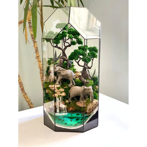 Wholesale Modern Unique Design Glass & Metal Terrarium Planter Custom Home Decor Geometric Succulent Box for Wedding Gift - Product Image 3