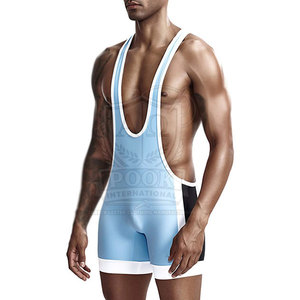 ชุดนักมวยปล้ำไซส์ใหญ่แบบใหม่ บริการ OEM  ชุดนักมวยปล้ำสแปนเด็กซ์โพลีเอสเตอร์แบบสั่งทำพิเศษ - Product Image 4