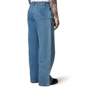 Jean en denim pour homme de haute qualité, coupe ample, motif uni, délavage effet neige, séchage rapide, décontracté, hiver, jambe large - Product Image 6