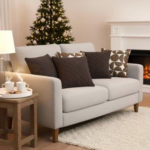 SOGA Juego de 5 Fundas de Almohada Decorativas Modernas, Color Marrón Chocolate Intenso, Tejido de Diamantes y Fundas de Cojín con Círculos Geométricos Retro - Product Image 6