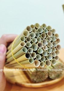Pailles à boire en herbe du Vietnam, tiges végétales naturellement creuses pour boissons froides, jus, smoothies et cocktails - Product Image 4