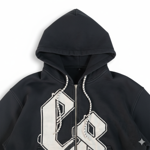 Sweat à capuche zippé personnalisé pour homme avec logo brodé, 100% coton, 500 g/m², poids lourd, prix abordable, confortable et respirant - Product Image 4