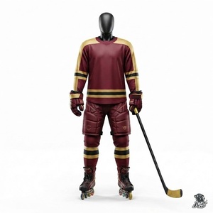 Uniforme de Práctica de Hockey sobre Ruedas Personalizado, Jersey de Entrenamiento de Poliéster/Algodón, Ropa Deportiva Atlética para Adultos, Tela Resistente con Control de Humedad - Product Image 2