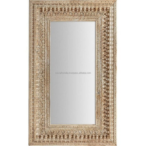 Espejo de pared de madera maciza rústica de calidad de exportación para sala de estar dormitorio o entrada hecho a mano estilo granja decoración del hogar - Product Image 3