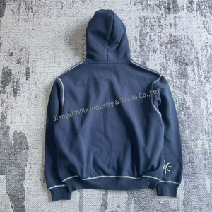 เสื้อฮู้ดดี้โอเวอร์ไซส์ HD3504 ผ้าเฟรนช์เทอร์รี่คุณภาพสูง ทรงครอป ยูนิเซ็กส์ สำหรับผู้ชาย พิมพ์ลาย ปักลาย คุณภาพสูง - Product Image 4