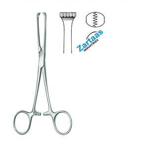 Pinces à tissus manuelles Allis en acier inoxydable de haute qualité, 19 cm, 5x6 dents, instruments chirurgicaux - Product Image 2