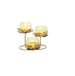 Porte-bougie en verre et métal de la plus haute qualité, s'adapte parfaitement aux tables, étagères ou rebords de fenêtre - Product Image 1