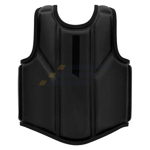 Professional <b>Boxing</b> Body-Protector Black and Orange-Color Chest Guard For MMA Karate Customize Logo Top-Quality Chest Guard - Product Image 3