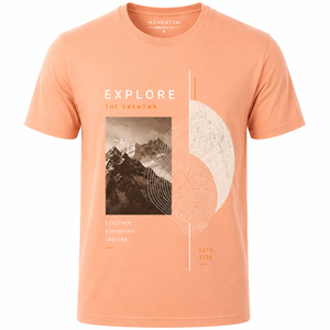 Camiseta de Manga Corta para Hombre, Color Verde Oliva, Cuello Redondo, Corte Regular, Tela de Rizo, 100% Algodón, Ecológica, Casual, Estampado por Transferencia de Calor - Product Image 1