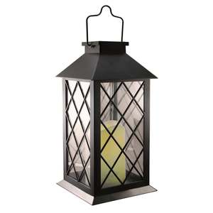Best Selling Matt <b>Black</b> Glass & Stainless Steel Decorative <b>Lantern</b> American Design Candle Holder <b>Lantern</b> For Home Decoration - Product Image 2