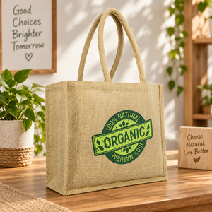 Sac fourre-tout promotionnel en jute laminé en gros, laminé PP pour événements professionnels, campagnes promotionnelles, logo personnalisé, commande en gros - Product Image 5