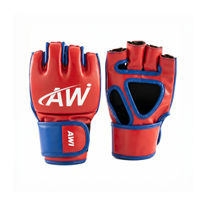 ถุงมือ MMA หนังแท้แบบกำหนดเอง สีน้ำเงิน ครึ่งนิ้ว พร้อมแถบเวลโคร สำหรับศิลปะการต่อสู้สำหรับผู้ใหญ่ - Product Image 4