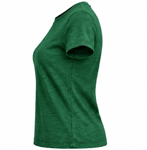 Women's Green Short Sleeve Crew Neck <b>T</b> <b>Shirt</b> Solid Color Casual <b>Yoga</b> Top - Product Image 3