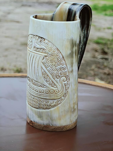 Taza de Cuerno de Búfalo Africano 100% Calidad Premium, Hecha a Mano, Artesanía Natural Tallada - Product Image 5