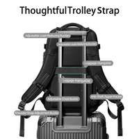 Sac à dos de voyage professionnel unisexe, étanche, antivol, extensible, avec serrure TSA, pompe à air USB, compression sous vide pour ordinateur portable 17 pouces
