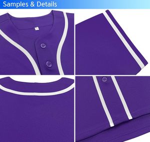 Camiseta Deportiva de Béisbol Morada de Manga Corta, Secado Rápido, Estilo Casual de Verano, Color Sólido, Cuello Marinero - Product Image 5
