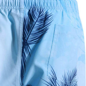 Pantalones Cortos Deportivos de Verano para Hombre, Diseño Moderno, Casuales, de Malla, para Playa, con Función Antiarrugas, Estampado, Logotipo Frontal y Bolsillos - Product Image 5