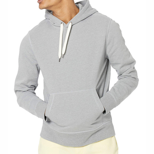 Sweats à capuche en vente à prix abordable, 100% coton molletonné, nouveaux sweats à capuche personnalisables avec logo, sweats à capuche épais et unis pour hommes, pull-over uni. - Product Image 5