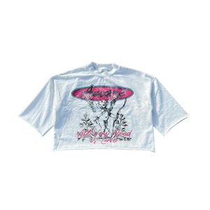 Conjunto de Camiseta y Pantalones Cortos de Punto Casual con Letras, Estilo Urbano, Unisex, 100% Algodón, Corte Holgado, Transpirable, Antiarrugas - Product Image 2