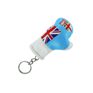 Porte-clés en peluche mini-gant de boxe drapeau des Fidji, gants de combat unisexes à enfiler pour la boxe - Product Image 1