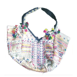 New Arrival Designer Women Purses Bags Handbags Crossbody Bag White Zari Banjara Red Customize Handmade Ethnic Embroidered - Product Image 1