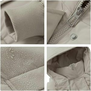 Women's Long Quilted Hooded Winter Coat Solid Color Full Sleeve Thick Polyester Fiber Warm Keeper Zipper Closure - Product Image 6