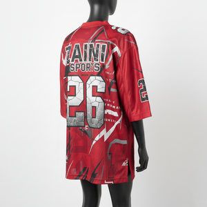 Camiseta de Fútbol Femenina Premium, 160 GSM, Malla de Poliéster Transpirable, Impresión por Sublimación, Logotipo Personalizado, Roja, Camiseta de Fútbol Femenina de Algodón - Product Image 5