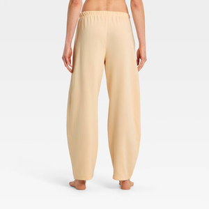 Pantalones de Salón Texturizados Tipo Waffle para Mujer, Pierna Ancha, Cintura Elástica con Cordón, Suaves, Transpirables, Casuales y Relajados - Product Image 6