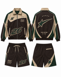 Windbreaker <b>set</b> Mens Unisex Polyester Windbreaker <b>Set</b> OEM/ODM Unisex Windbreaker factory direct sportswear Print Breathable - Product Image 1