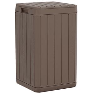 Cestino per Rifiuti da Esterno Marrone 38x38x65 cm in Materiale PP Resistente - Product Image 6