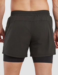 Wholesale <b>Men</b>’s Athletic <b>Shorts</b> Dual-Layer Workout <b>Shorts</b> with Inner <b>Compression</b> Tights, Lightweight Fabric, Ideal for Gym - Product Image 4