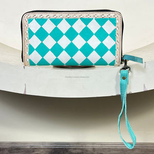 กระเป๋าคลัทช์หนังแท้ลายตารางหมากรุกพรีเมียมขายดีปี 2026 พร้อมซิปสำหรับผู้หญิง ใส่บัตรและเงินสดได้หลายช่อง เหมาะสำหรับเป็นของขวัญ - Product Image 4