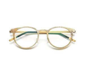 New Designer Retro Classical High-End Round Optical Buffalo Horn <b>Eyeglasses</b> Solid Pattern Oval Style - Product Image 1