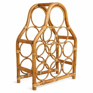 Estante de exhibición de licores de ratán de lujo, soporte para botellas, estantes de almacenamiento, mueble de madera para vinos. - Product Image 2