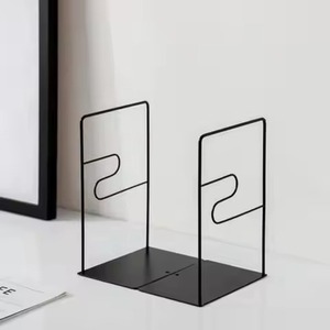 Table <b>Decor</b> Metal Bookends Strong <b>Book</b> Holder Non Slip <b>Book</b> Stopper Office Desk Organizer - Product Image 4