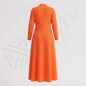 Ropa Islámica para Mujer, Abaya de Manga Corta, Múltiples Bolsillos, Color Personalizado, Forro Plateado, Vestido Largo - Product Image 2