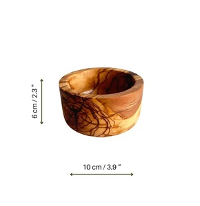 Bol à collation en bois d'olivier authentique de haute qualité, fait main, écologique, durable, style américain - Product Image 2