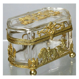 Brass Beveled Glass Modern Jewelry <b>Boxes</b> | Handmade <b>Luxury</b> Custom Color & Size Trinket Storage Case for Export Market - Product Image 2