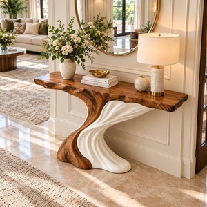 Mueble Consola de Madera Maciza del Fabricante, Mesa Consola Rústica, Mesa Consola Personalizada Estilo Granja, Mesa de Entrada, Mesa Estrecha para Decoración del Hogar - Product Image 5