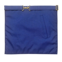 Tablier de Grand Maître du 3ème Chapitre Royal Arch, 100% Polyester, avec Emblème Brodé à la Main, Deux Pompons, Qualité Cérémonielle Premium