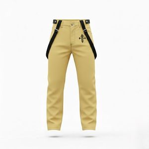 Pantalones de Esquí para Hombre, Color Liso, Impermeables 10,000mm, Aislamiento de Forro Polar 240g, Cierre de Gancho y Bucle, Personalizados OEM/ODM, Material 100% Poliéster - Product Image 5