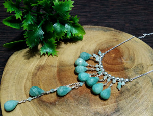 Collier en perles de style bohème plaqué argent, fait main, certifié par un tiers, bijoux statement pour femmes - Product Image 4
