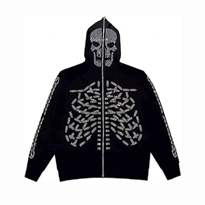 100% Cotton 400 GSM Plain <b>Brown</b> Full <b>Zip</b> up Winter Embroidered Customized Logo High Quality Streetwear Men's <b>Hoodie</b> - Product Image 3