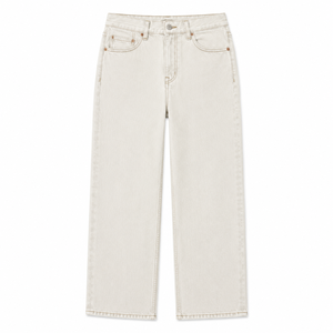 Jean en denim coupe droite Neo Classique pour femme, taille haute, décontracté, extensible, style moderne, OEM ODM - Product Image 3