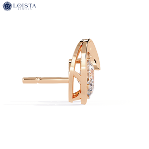 Boucles d'oreilles en diamant cultivé en laboratoire IGI, boucles d'oreilles personnalisées en diamant, or 14K/18K/blanc, or rose, boucles d'oreilles en diamant cultivé en laboratoire - Product Image 3