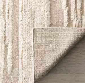 Contemporary Minimalist Area Rug Soft Neutral Color <b>Carpet</b> Modern Loop Cut Geometric Pattern Living Room Bedroom Home Decor Rug - Product Image 2