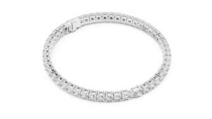 9K White <b>Gold</b> Radiant Cut Lab Grown Diamond Tennis Bracelet 5.75ct IGI Certified Unisex Luxury 13.63g Fine Jewelry Wholesale - Product Image 3